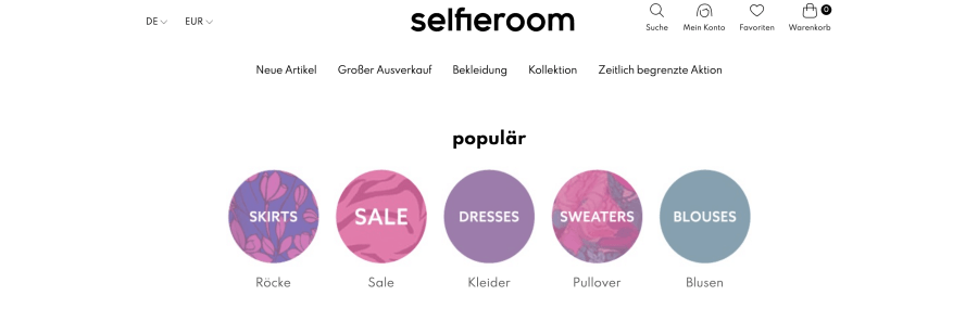 Selfieroom Online shop